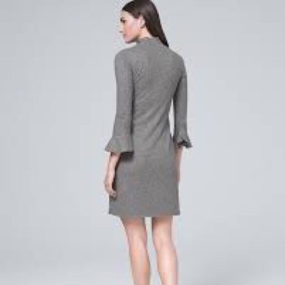 White House Black Market Holiday Dress New Size S Metallic 3/4 - Picture 2 of 8